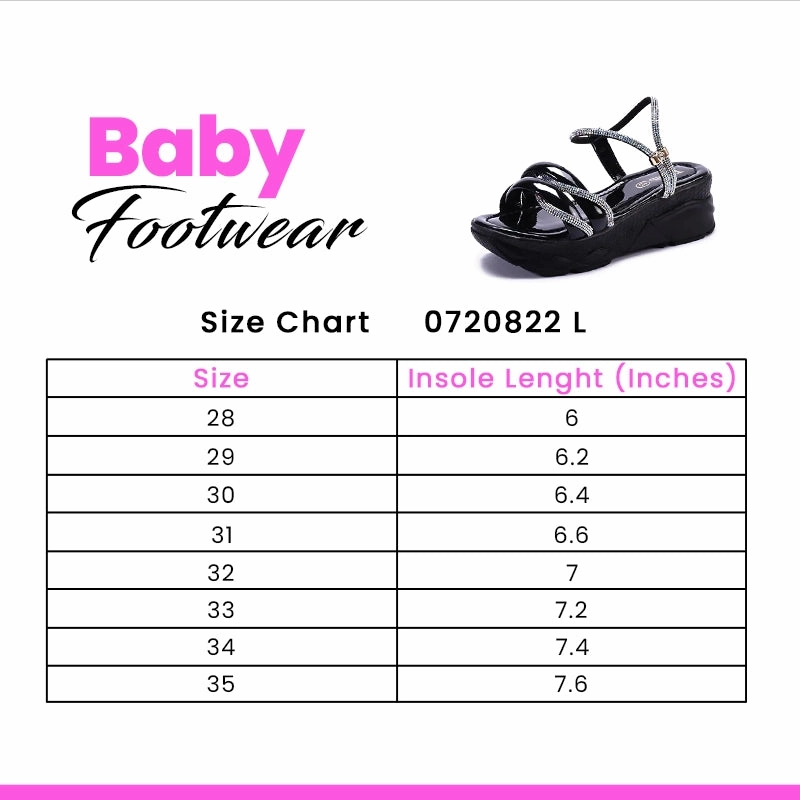 Baby Girls Black Chunky Sandals 0720822 Dresses And Flat Shoes
