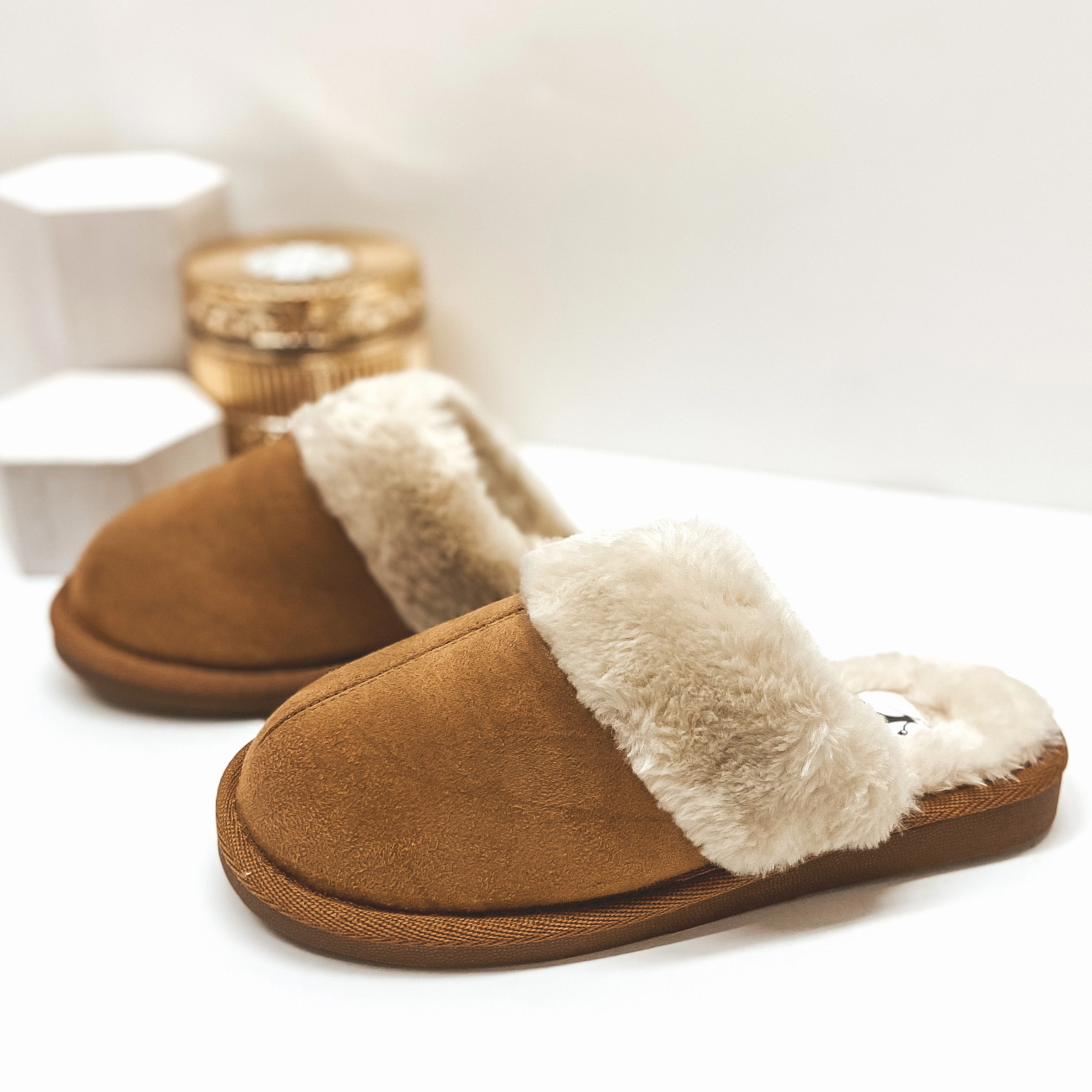 Corky's | Snooze Slide On Slippers with Furry Lining in Chestnut Gabby's Dollhouse Slippers
