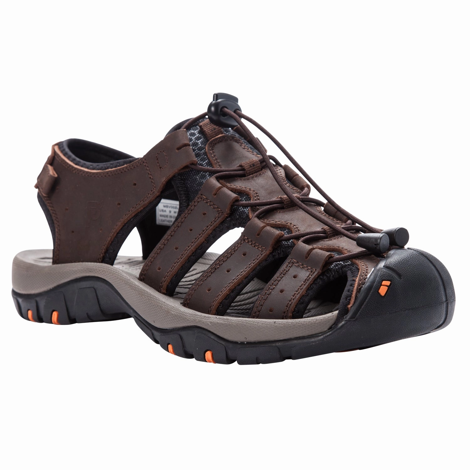 Propet's Men Water Friendly Sandals - Kona MSV002L - Brown Sandals Strap