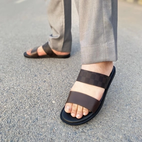 LS Handmade Checkered Srap Chappal LS-136 Clip Art Slippers