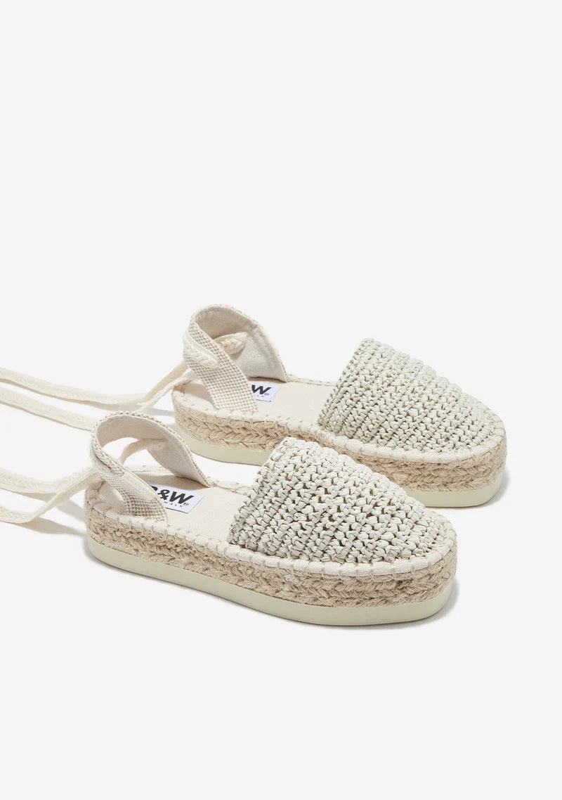 Sarah Flint Espadrilles Beige jutte and raffia alpargatas