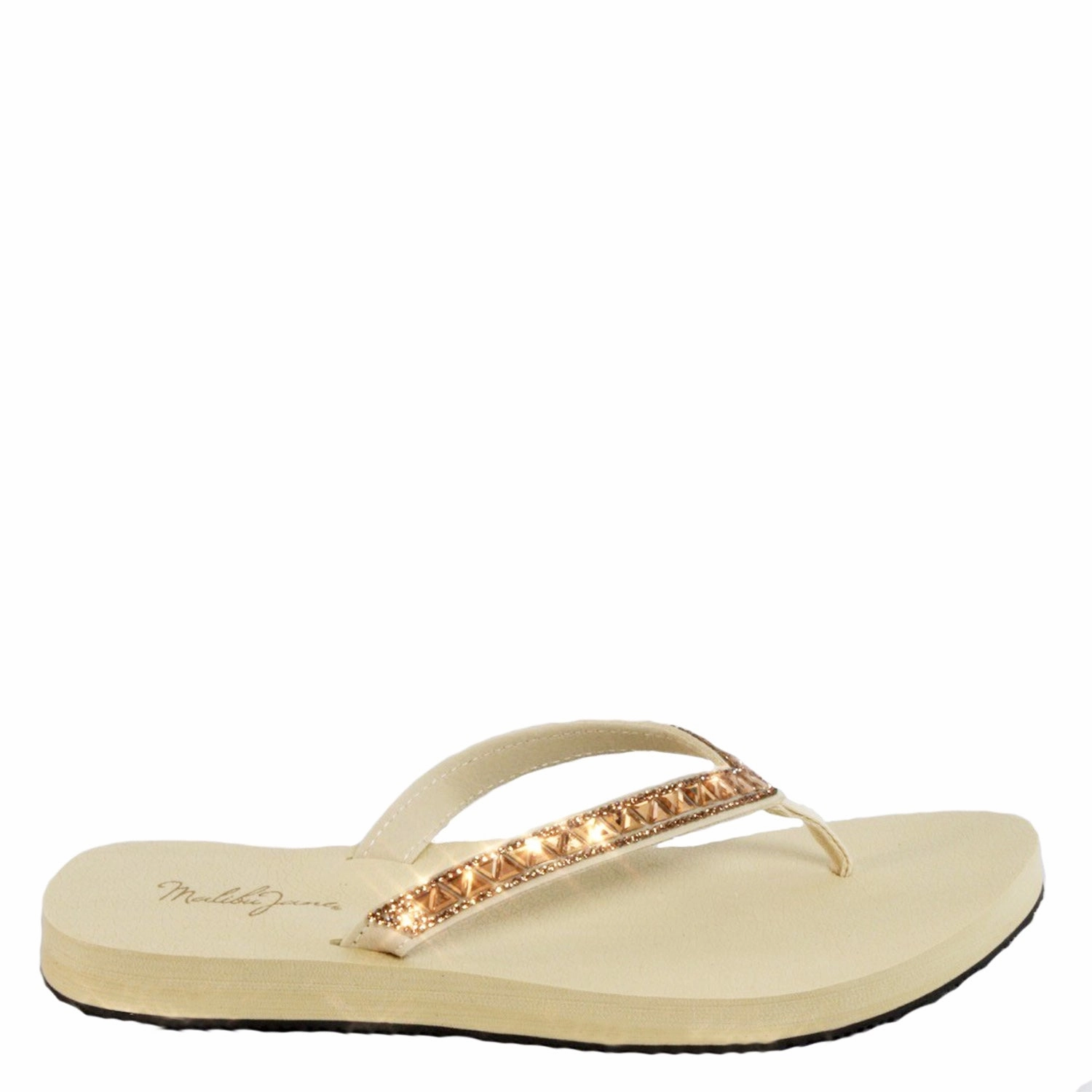 Bel Air Pharoh Nude with Gold Crystal Strap Hot Wheels Flip Flops
