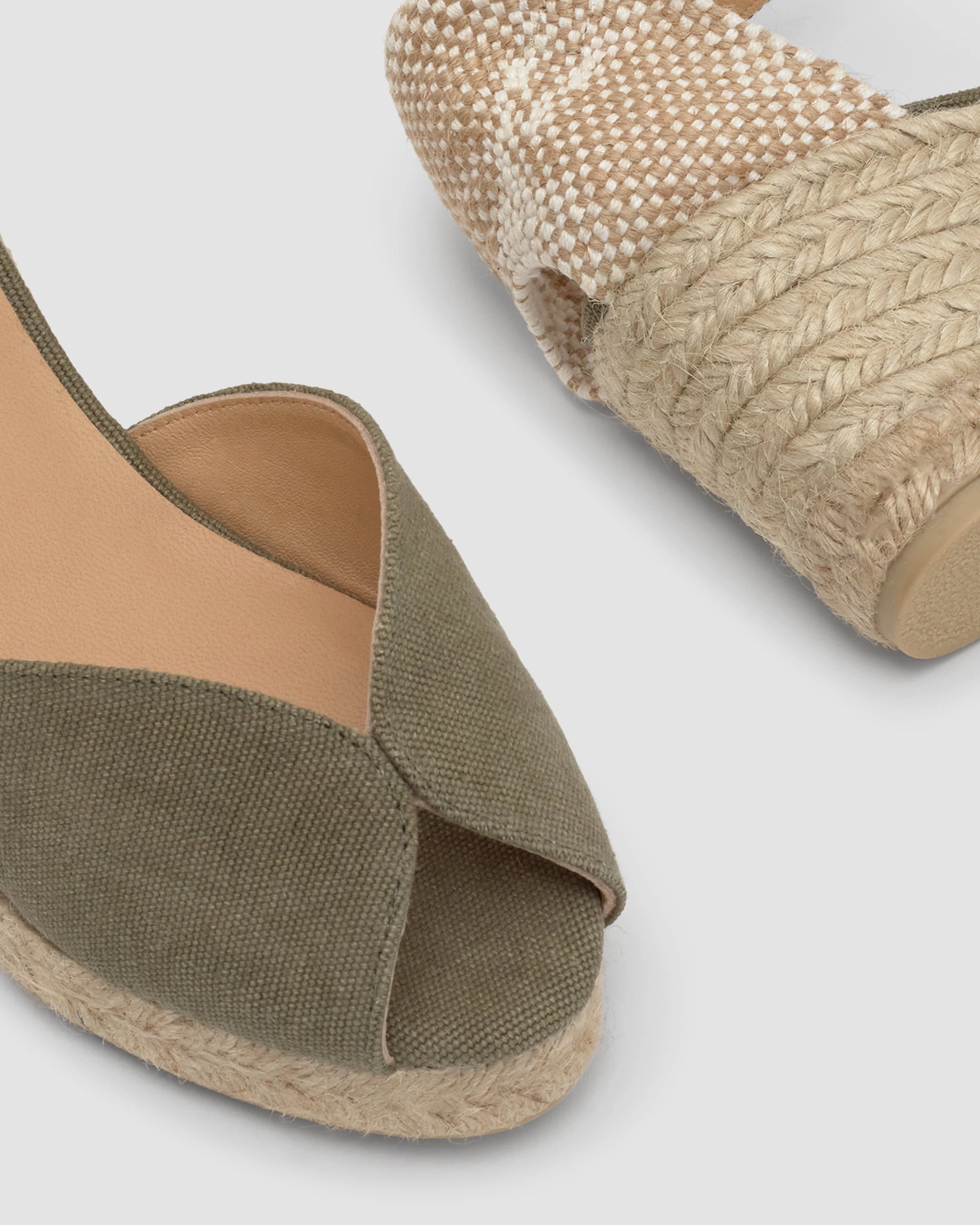 Open Toe Low Wedge Espadrilles BIANCA/6/002