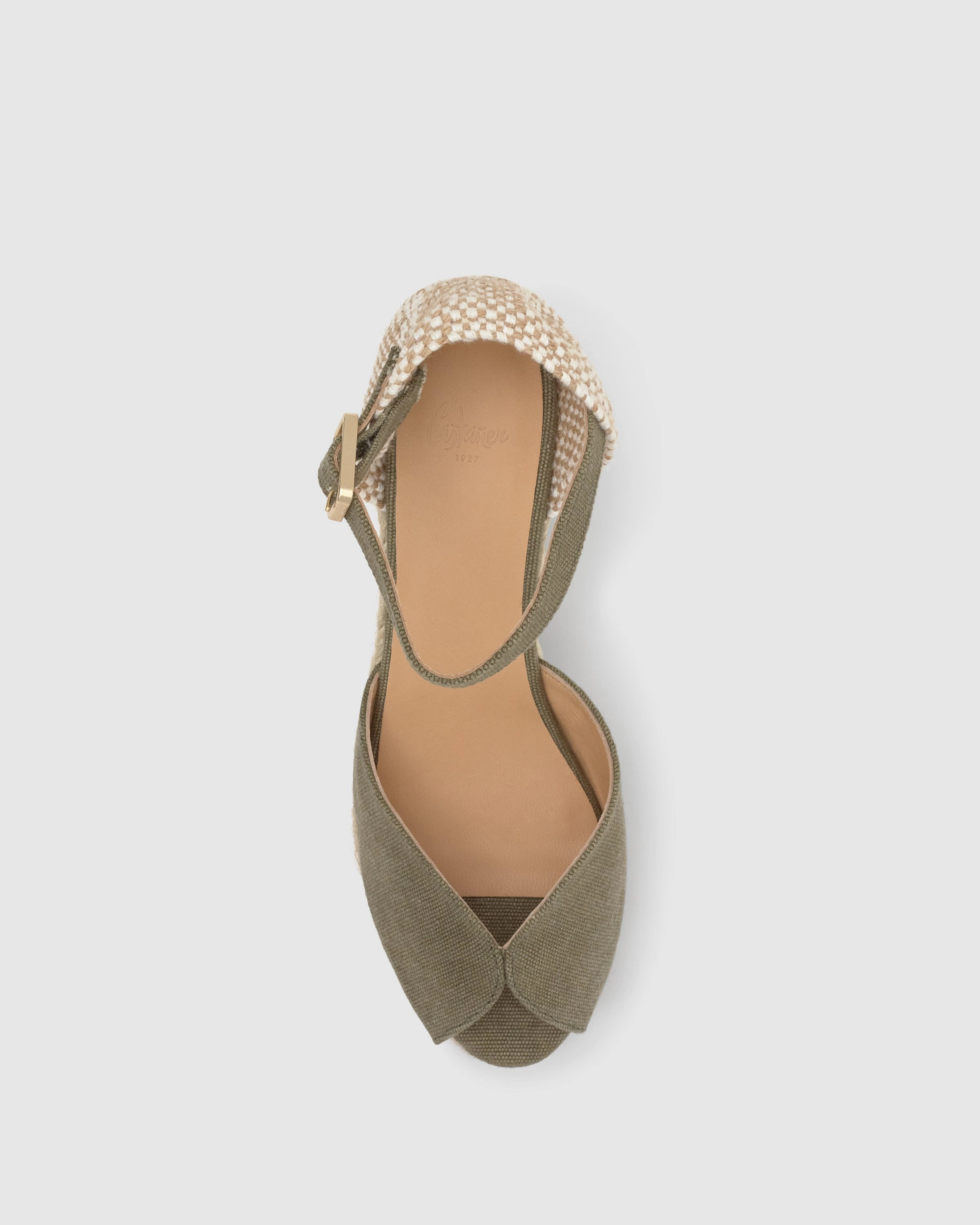 BIANCA/6/002 Quilted Faux Leather Vamp Espadrille Sandals