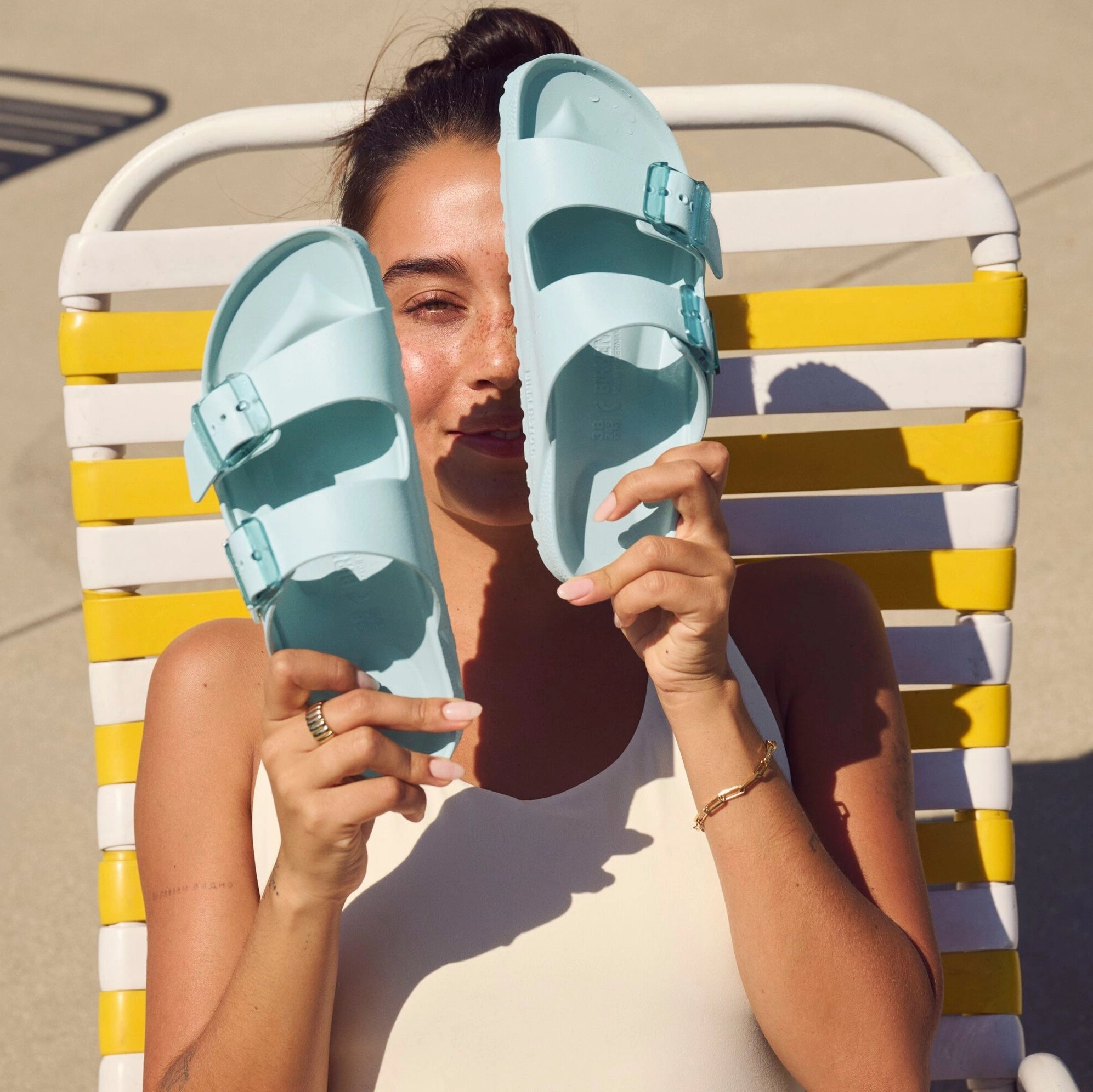 Birkenstock Arizona Stealth Buckle EVA surf green Comfortable Waterproof Walking Shoes