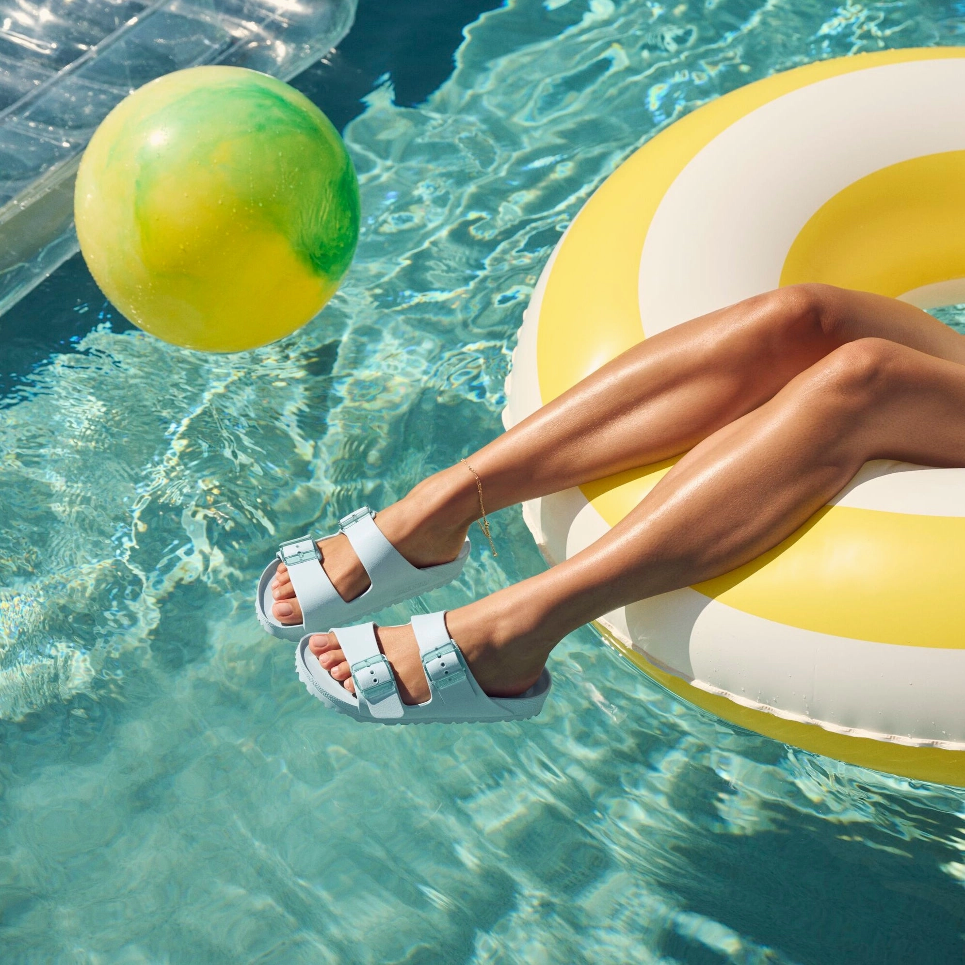 Birkenstock Arizona Stealth Buckle EVA surf green Memory Foam Waterproof Shoes