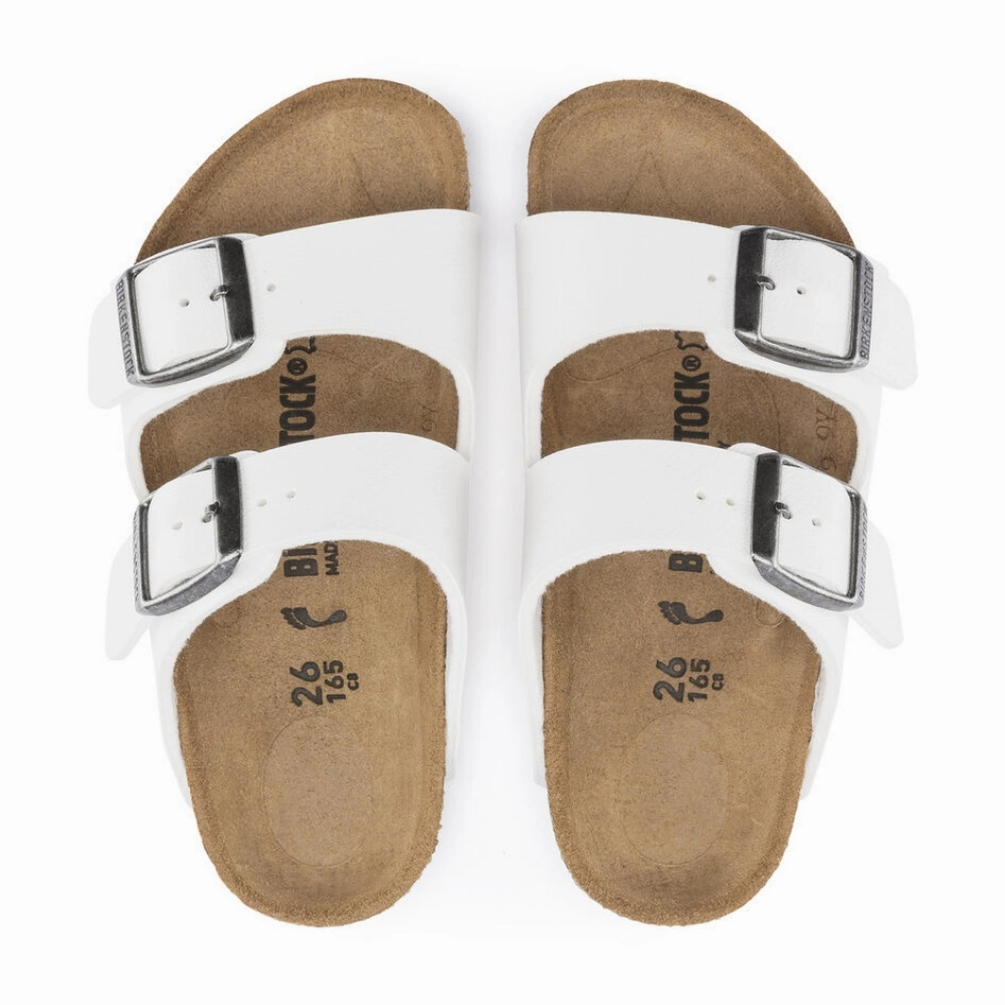Birkenstock Kids Arizona Birko-Flor White - Narrow Sale  Walking