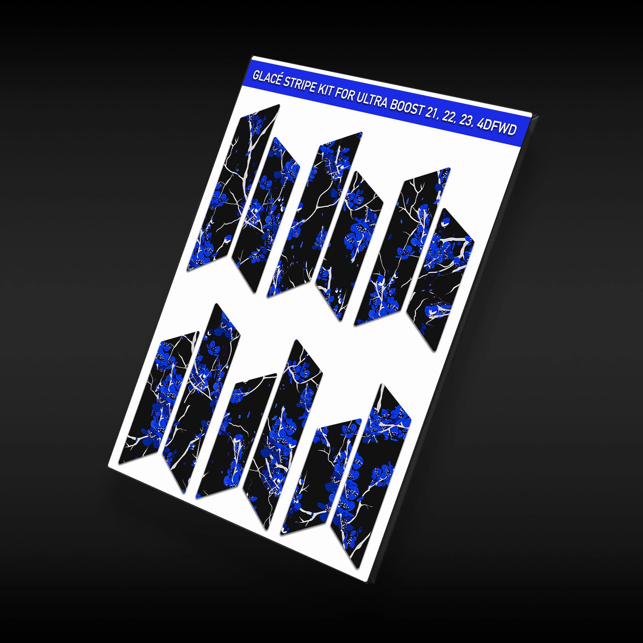 Adidas Light Strike Running Shoes Black/Blue Sakura Stripes for Ultra Boost 22 / 21