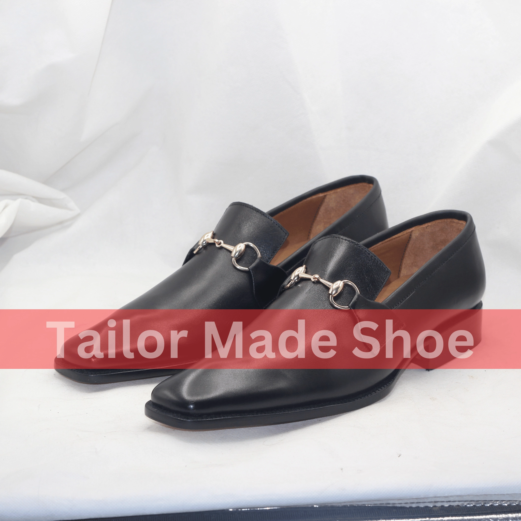 Trench Boots Black Italian-Style Leather Loafers with Gold-Tone Buckle Accent Handcrafted Mens Black Slip-On Loafers with Gold Hardware