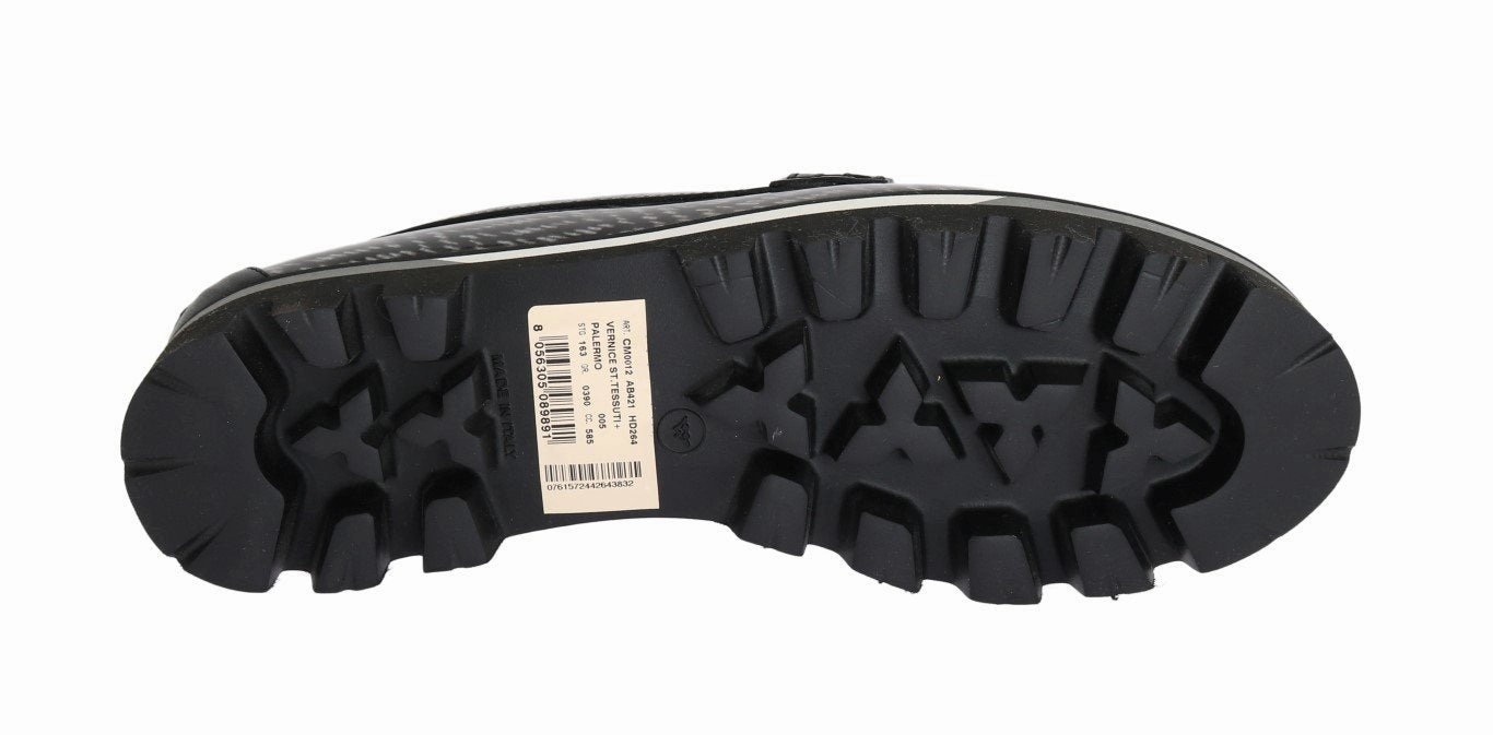 Closed Flat Shoes Black Leather Crystal Moccasins Shoes