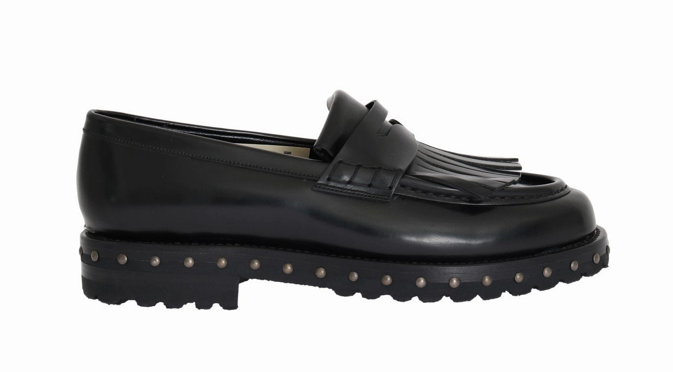 Wearing Flat Shoes All The Time Black Leather Platform Loafers