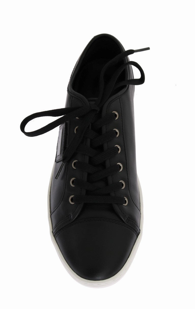 Black Leather Sport Gym Casual Sneakers Air Max Systm Casual Shoes