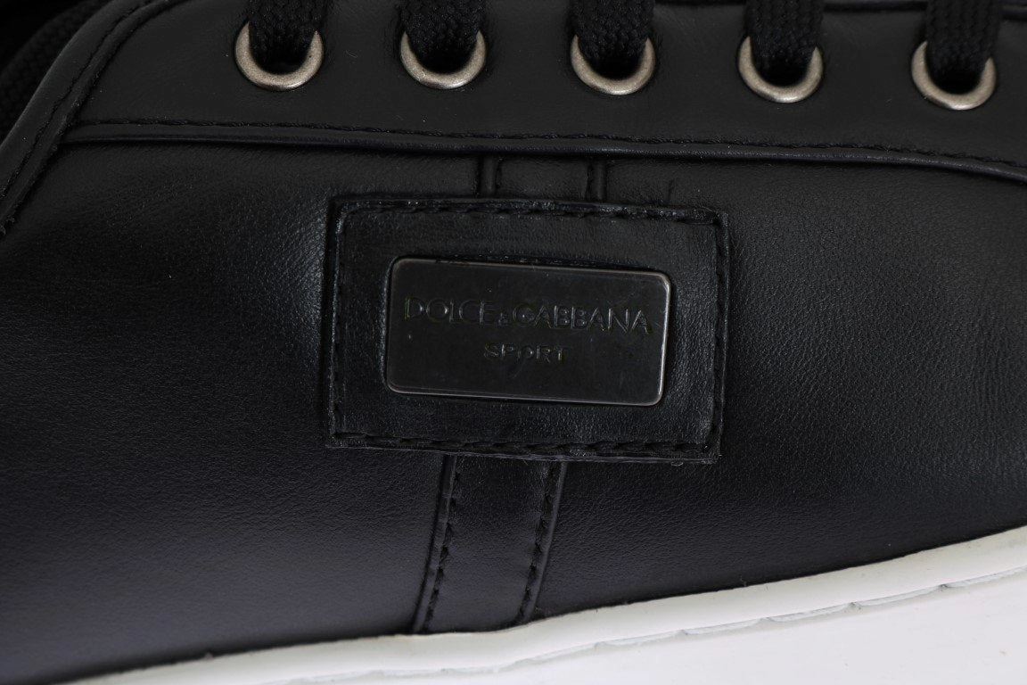 Black Leather Sport Gym Casual Sneakers Casual Fountain Hills