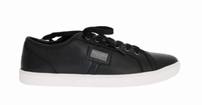 Chukka Casual Shoes Black Leather Sport Gym Casual Sneakers