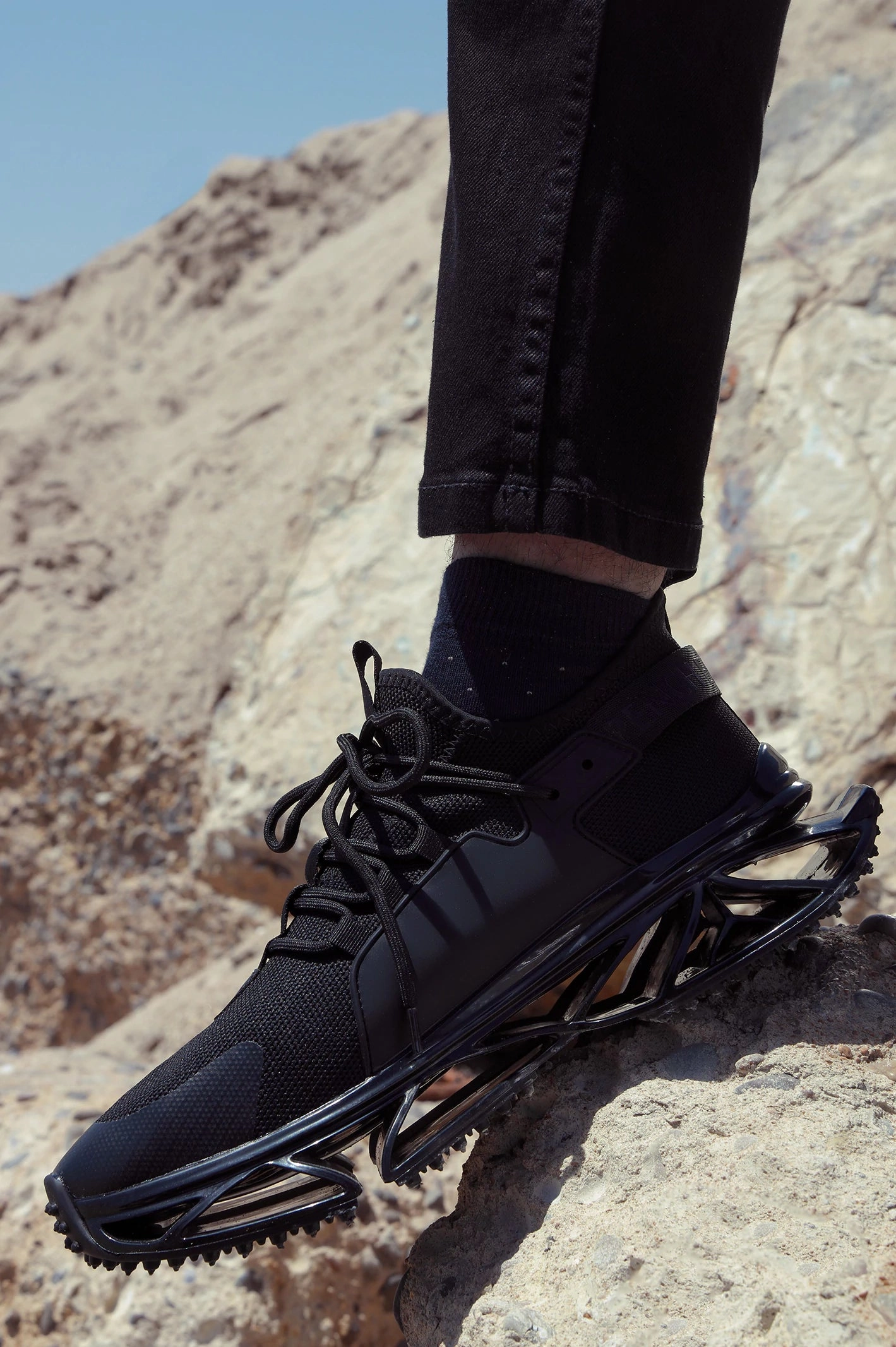 Platform Business Casual Shoes Black Men Casual Sneaker