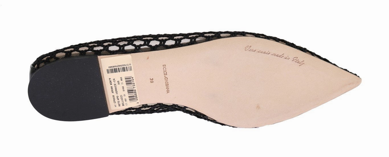 Black Ballet Flats Crystal Loafers Golf Shoes For Feet