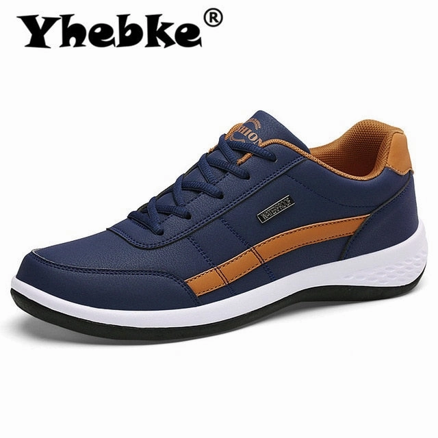 Yhebke Fashion Men Sneakers for Men Casual Shoes Breathable Lace up Mens Casual Shoes Spring Leather Shoes Men chaussure homme Wedding Dresses With Flat Shoes