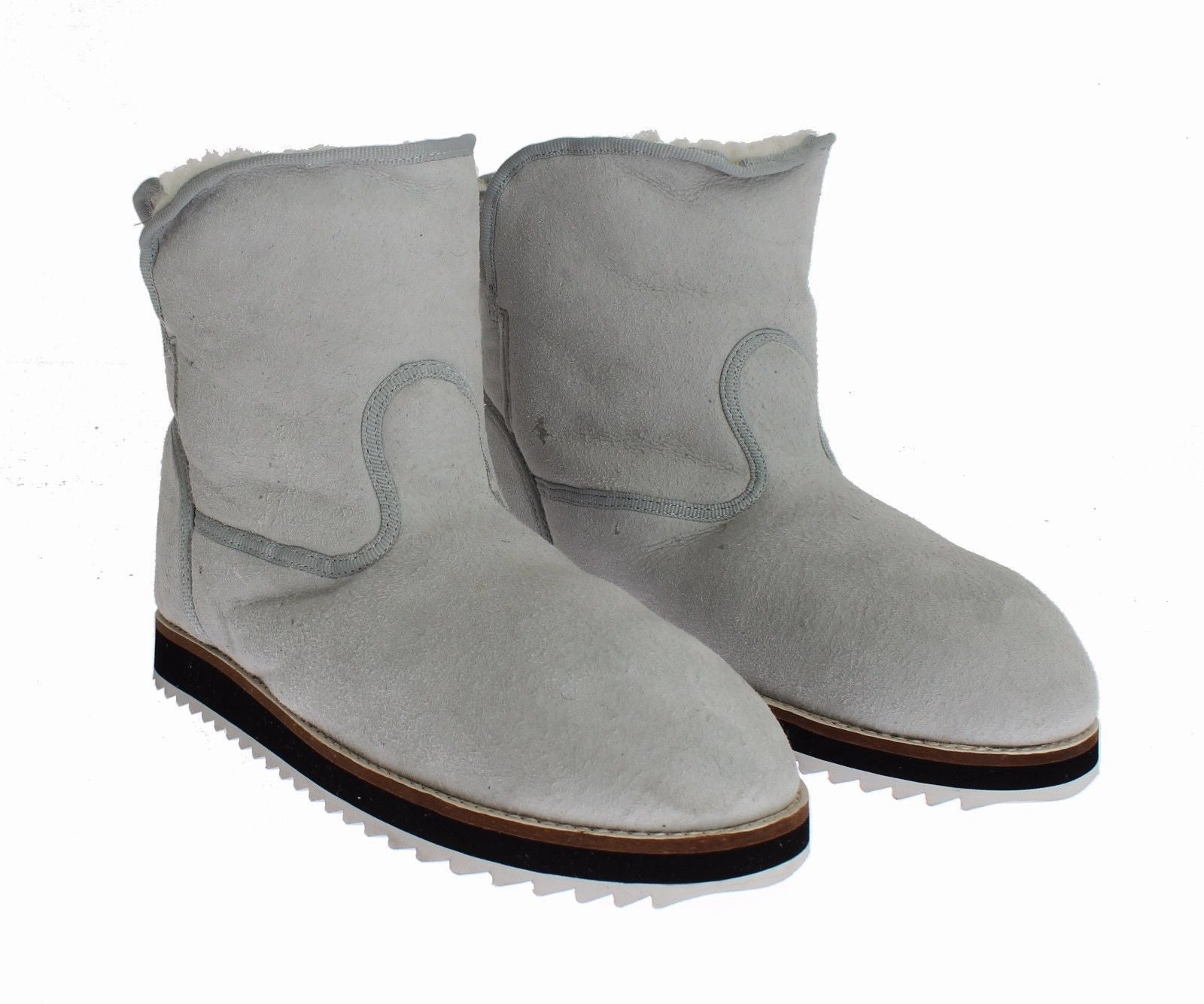 Blue Leather Merino Wool Flat Warm Boots Shoes Best Arch Support Shoes