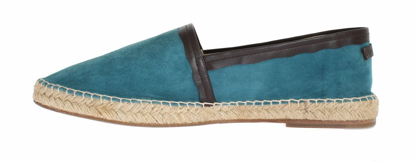 Dolce Espadrilles Blue Suede Leather Corrida Espadrilles