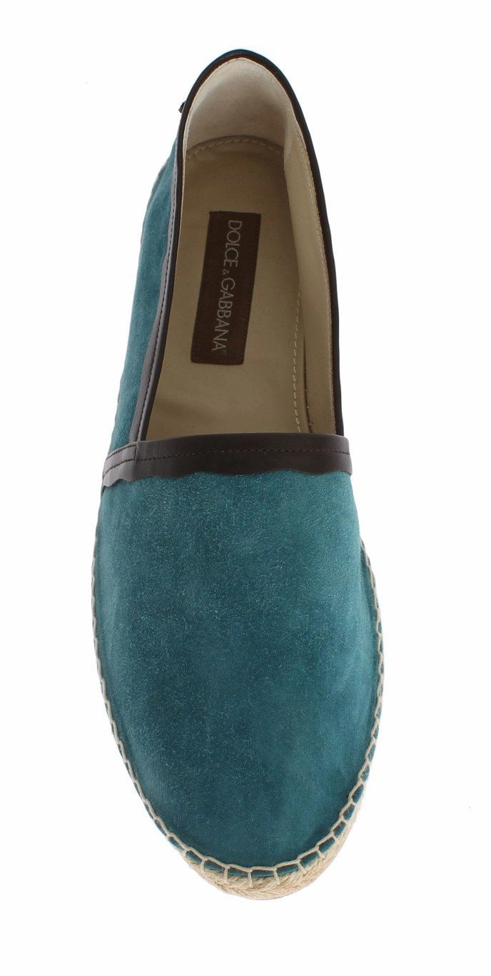 Blue Suede Leather Corrida Espadrilles Diane Espadrilles