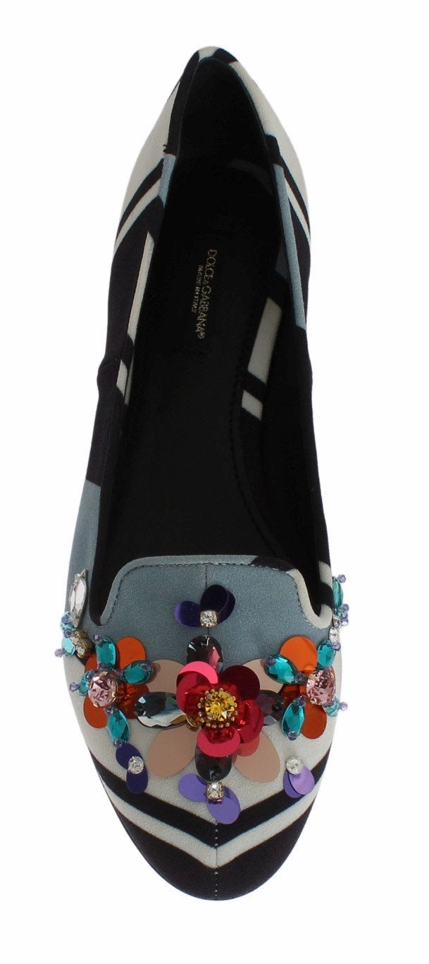 Best Walking Shoes For Flat Wide Feet Blue White Wool Crystal Flat Loafers