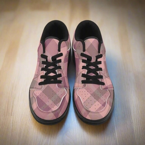 Blush Plaid Sneakers Streetwear with Comfort & Style Sneakers Non Slip Shoes