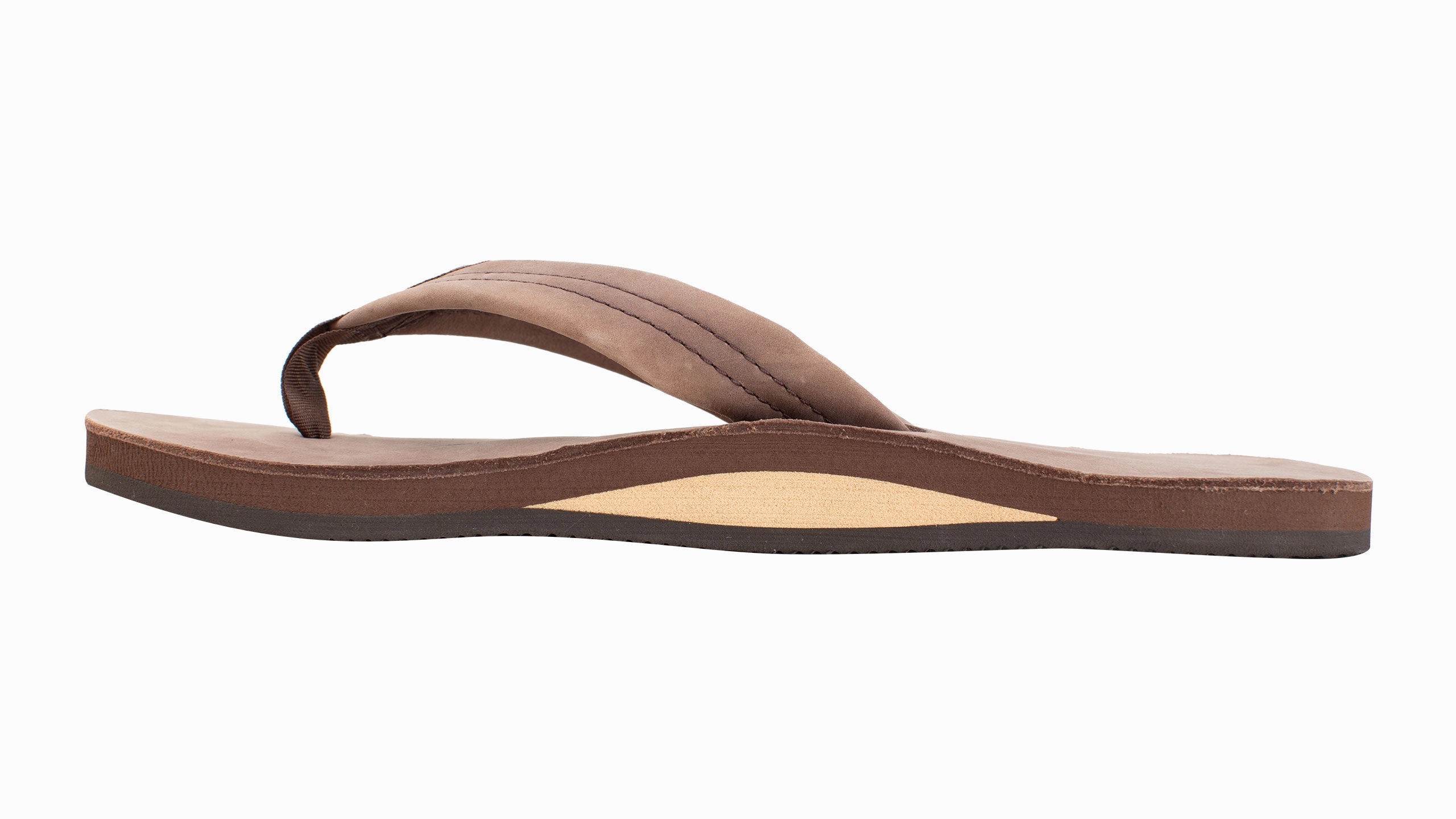 Feelgoodz Flip Flops Single Layer Premier Leather Expresso (Men)