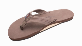 Packable Flip Flops Single Layer Premier Leather Expresso (Men)