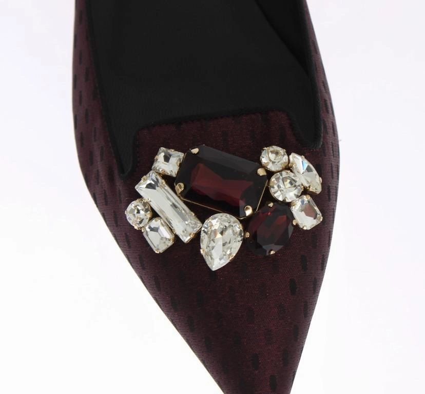 Bordeaux Loafers Crystal Floral Shoes Flat Shoes For With Bunions