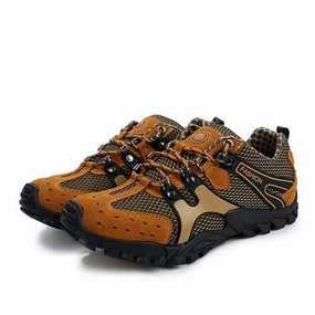Men Hiking Shoes Suede Mesh Outdoor Sport Running Athletic Sneakers Vegetarian Hiking Shoes
