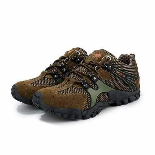Rugged Hiking Shoes Men Hiking Shoes Suede Mesh Outdoor Sport Running Athletic Sneakers
