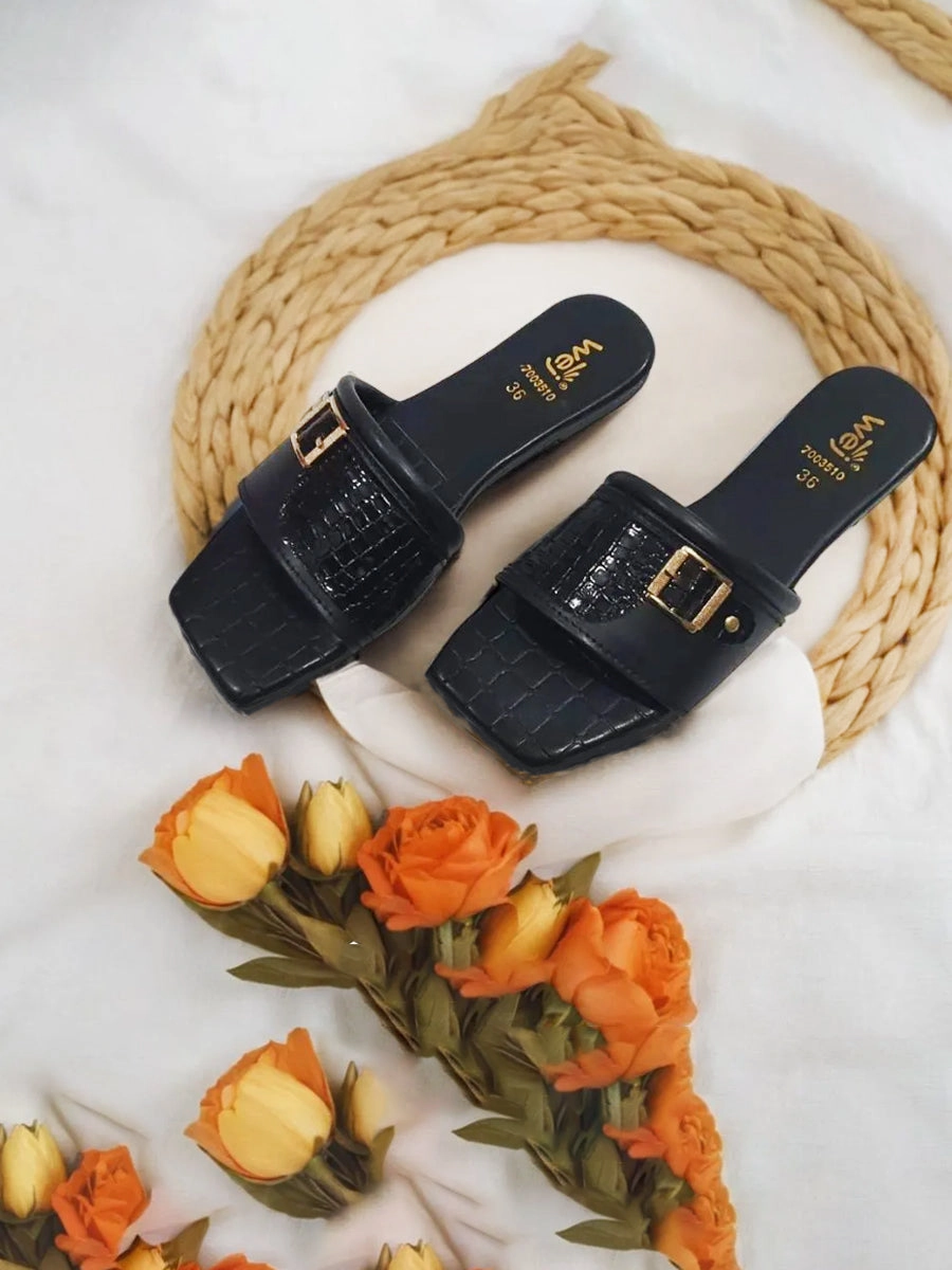 Black Flat Slippers for women Back Pain From Flat Shoes