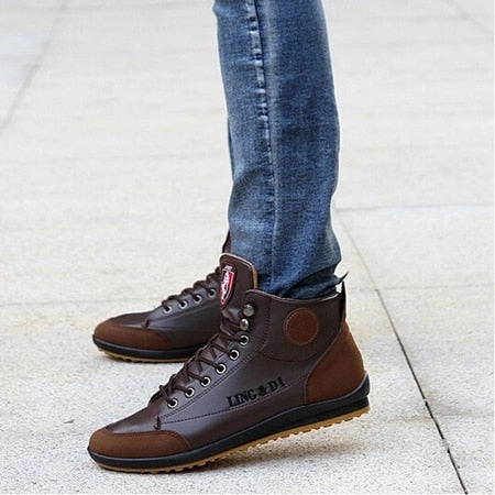 Best Running Shoes For Overpronation And Flat Feet New 2018 Men Leather Boots Fashion Autumn Winter Warm Cotton Brand Ankle Boots Lace Up Men Shoes Footwear Casual Drop Shipping