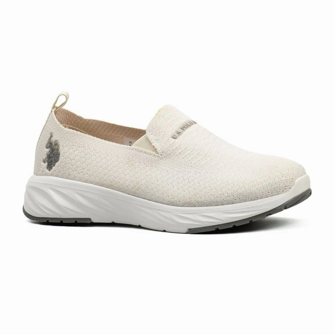 U.S. POLO ASSN. Halia Slip-On Sneakers Women - OFFWHT Wide Width Sneakers For Problem Feet