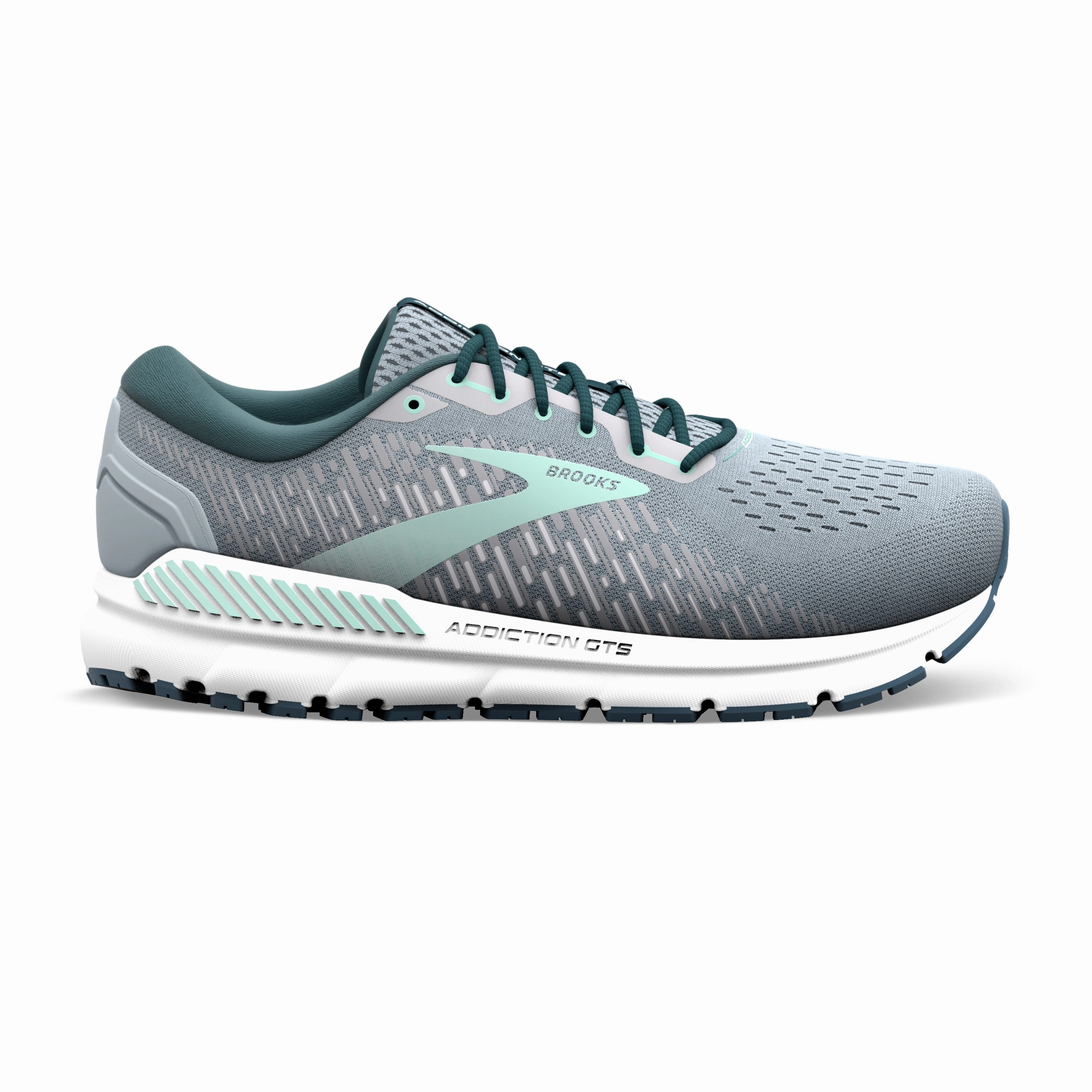 BROOKS WOMEN'S ADDICTION GTS 15 - GREY/NAVY/AQUA Cascadia Running Shoes