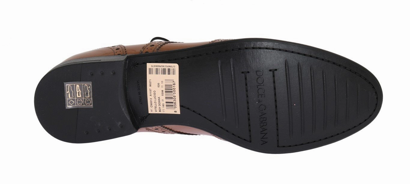 Brown Leather Wingtip Formal Shoes Most Comfortable Flat Wedding Shoes