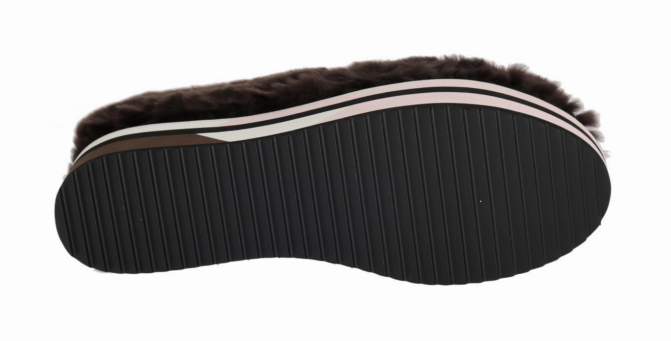 Brown Rabbit Fur Espadrilles Loafers Rack Room Shoes Flats