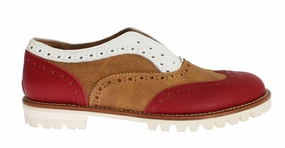 Best House Shoes For Feet Brown Red Wingtip Flat Broques Shoes