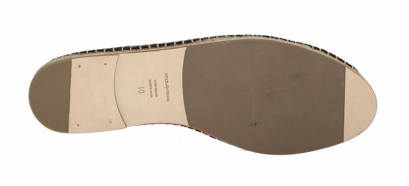 Toms Leather Espadrilles Brown Velvet Logo Loafers Espadrilles