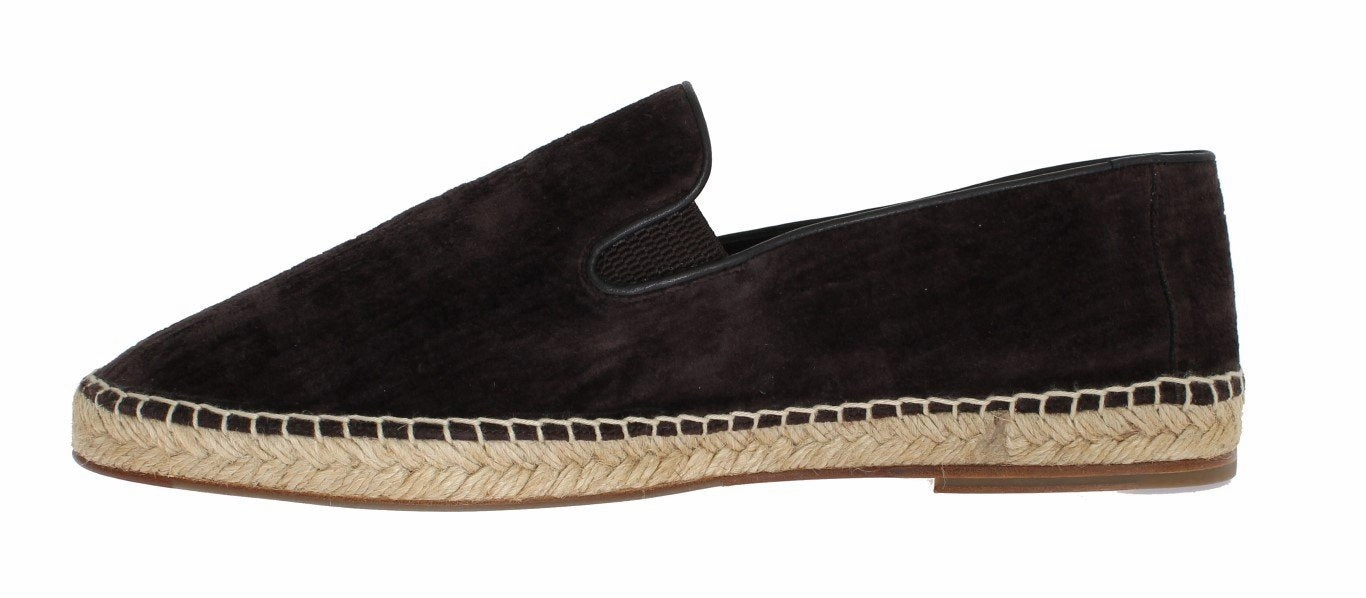 Brown Velvet Logo Loafers Espadrilles Rothys Shoes Espadrilles