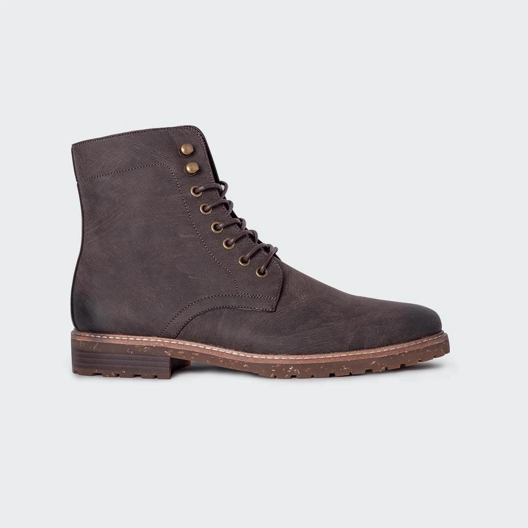 Boots Comfortable Caliber Shoes Black Lace Up Boots for Men (NICHOLAS A500R)