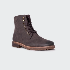 Caliber Shoes Black Lace Up Boots for Men (NICHOLAS A500R) Sandro Boots