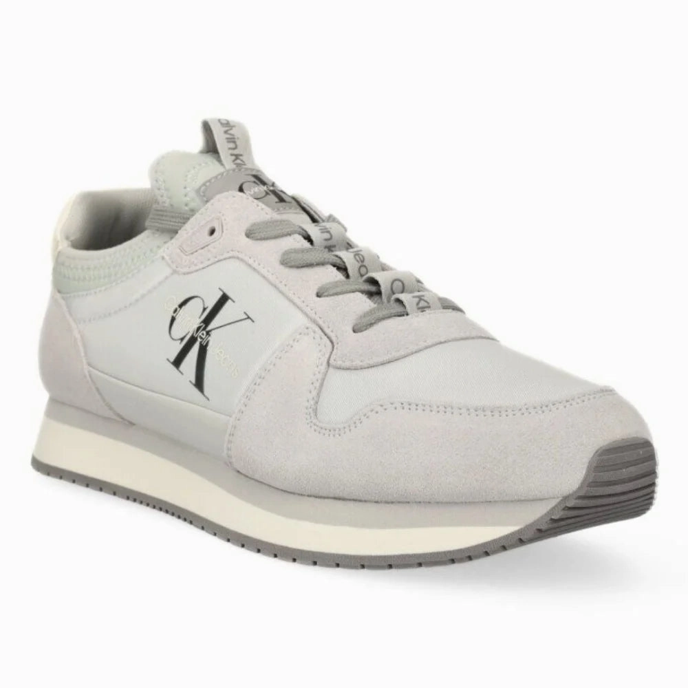 Storehouse Flats Shoes Calvin Klein Jeans Runner Sock Laceup Trainer YM0YM00553-GRY