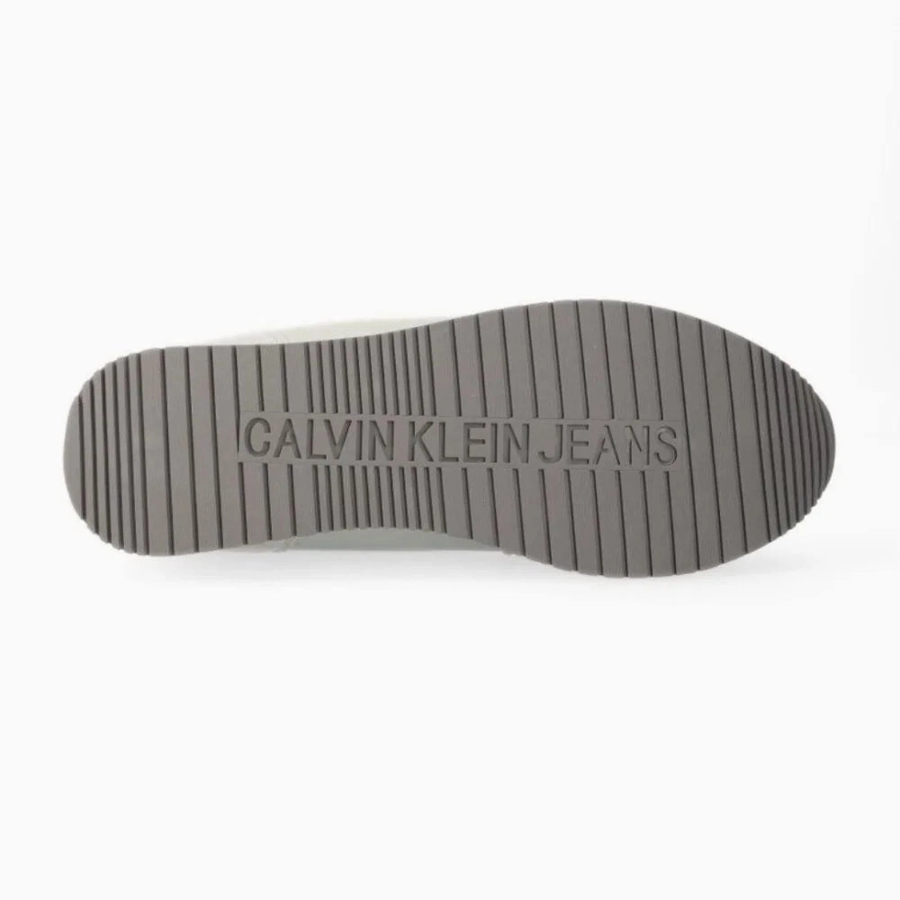 Calvin Klein Jeans Runner Sock Laceup Trainer YM0YM00553-GRY Flat Feet Training Shoes