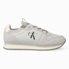 Flat 1930s Shoes Calvin Klein Jeans Runner Sock Laceup Trainer YM0YM00553-GRY