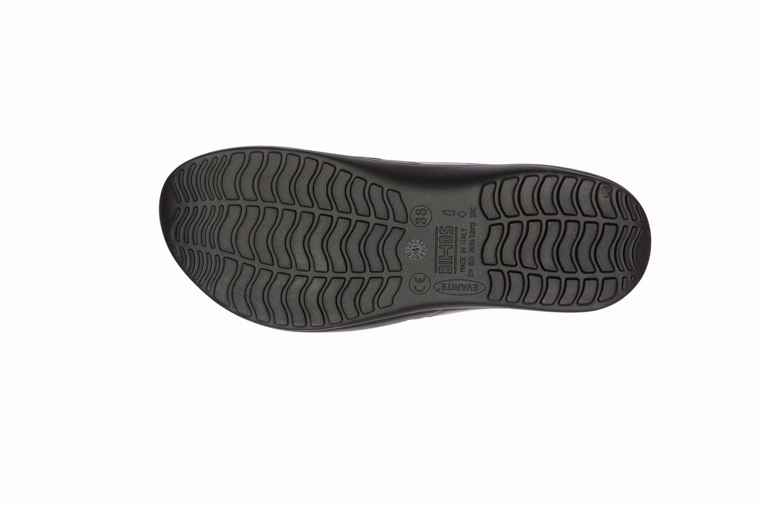 Calzuro Aqua Black Flip Flops Platform Rubber Flip Flops