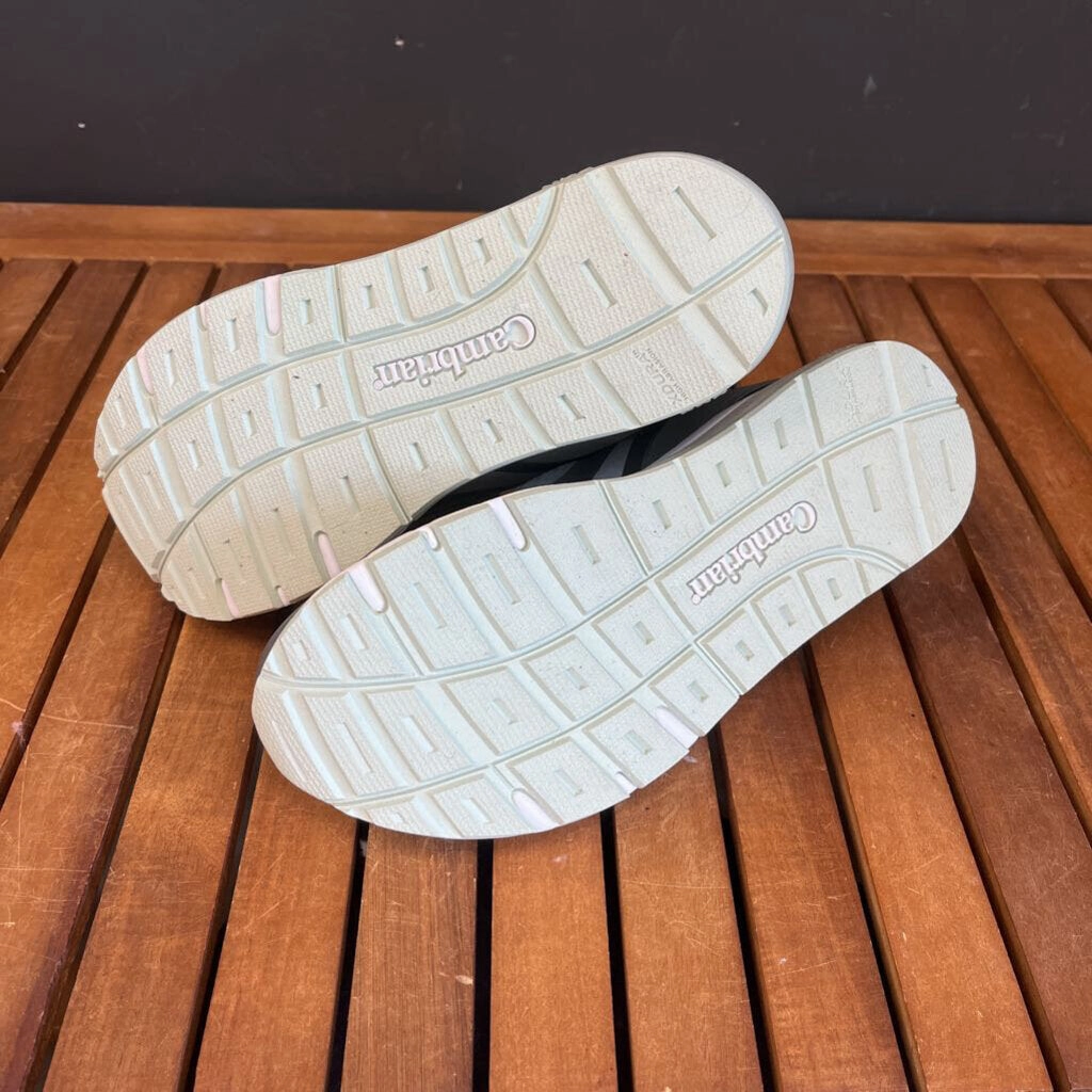 Cambrian - Women's Breeze Extra Wide Running Shoes - MSRP $200: Grey / Mint-women-W7 Best Half Marathon Running Shoes