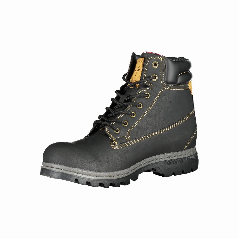 Eddie Bauer Hiking Boots Carrera Black Polyester Mens Boot