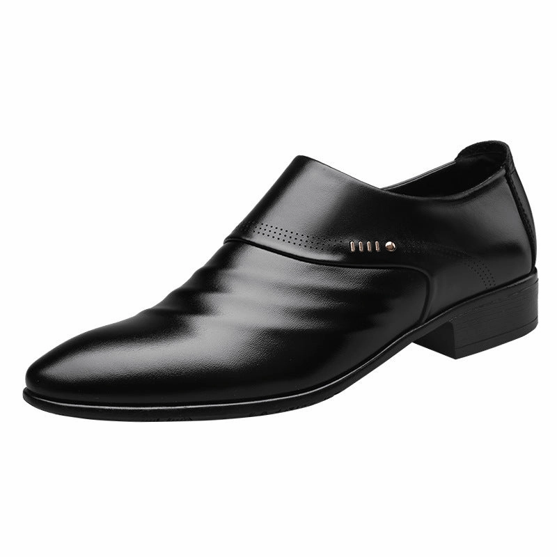 Casual pointed toe shoes men leather shoes men Dress Shoes For Wide Flat Feet