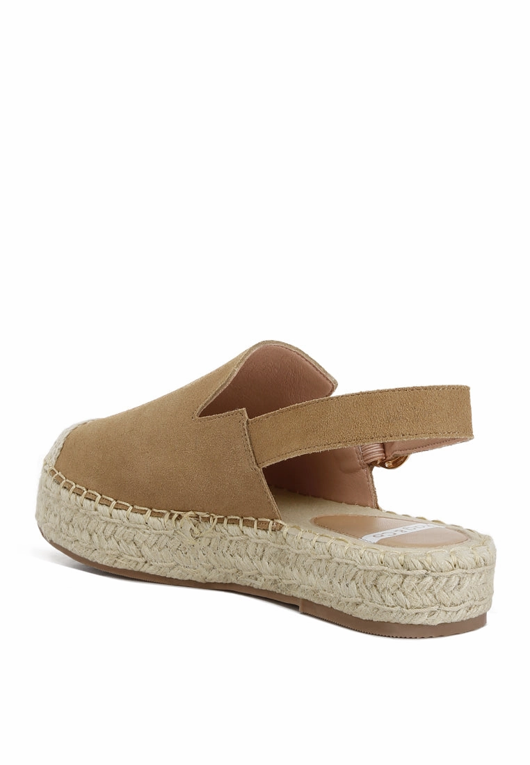 Affie Genuine Suede Slingback Strap Espadrilles Size 6 Espadrilles